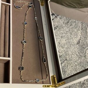 Kendra Scott Gold and Gray Gemstone Necklace